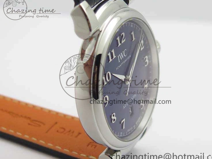 MIROTIME 0512 MoistureWicking Da Vinci IW356601 SS MKF 1:1 Best Edition Blue Dial On Black Leather Strap A 7233